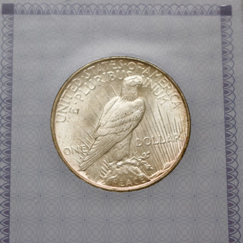 1922 UNCIRCULATED PEACE SILVER DOLLAR AACGS