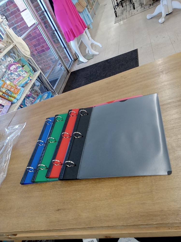 1"telescoping 3ring Binder 4pk,assorted Colors