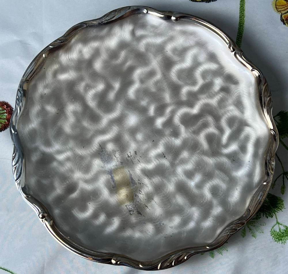 WMF IKORA Germany Silver Plated 12" Serving Dish Tray Platter Ruffled Edge FFRA