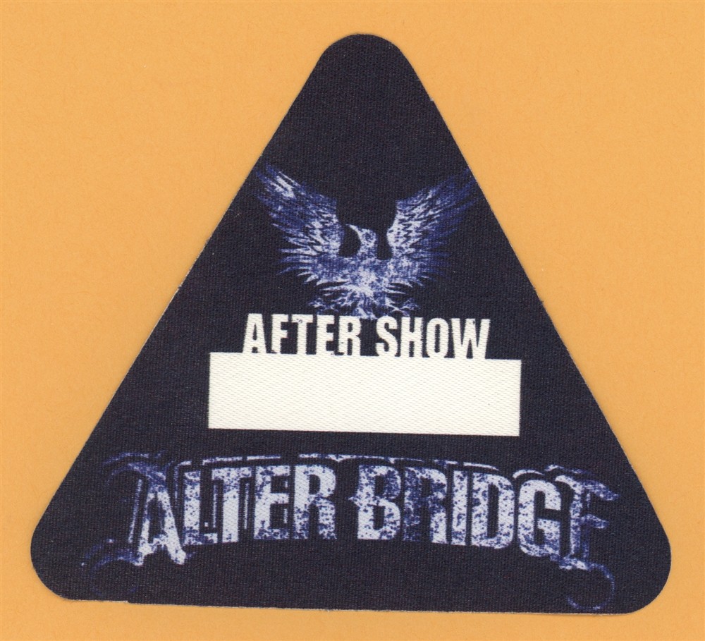 Alter Bridge 2007 Blackbird Concert Tour AFTER SHOW Backstage Pass - Creed