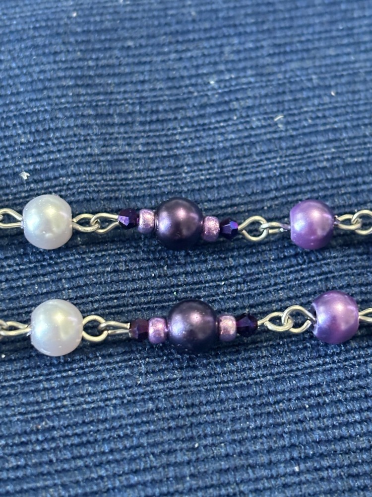 Catholic Rosary Purple and Lavender First Communion Holy Eucharist Handmade