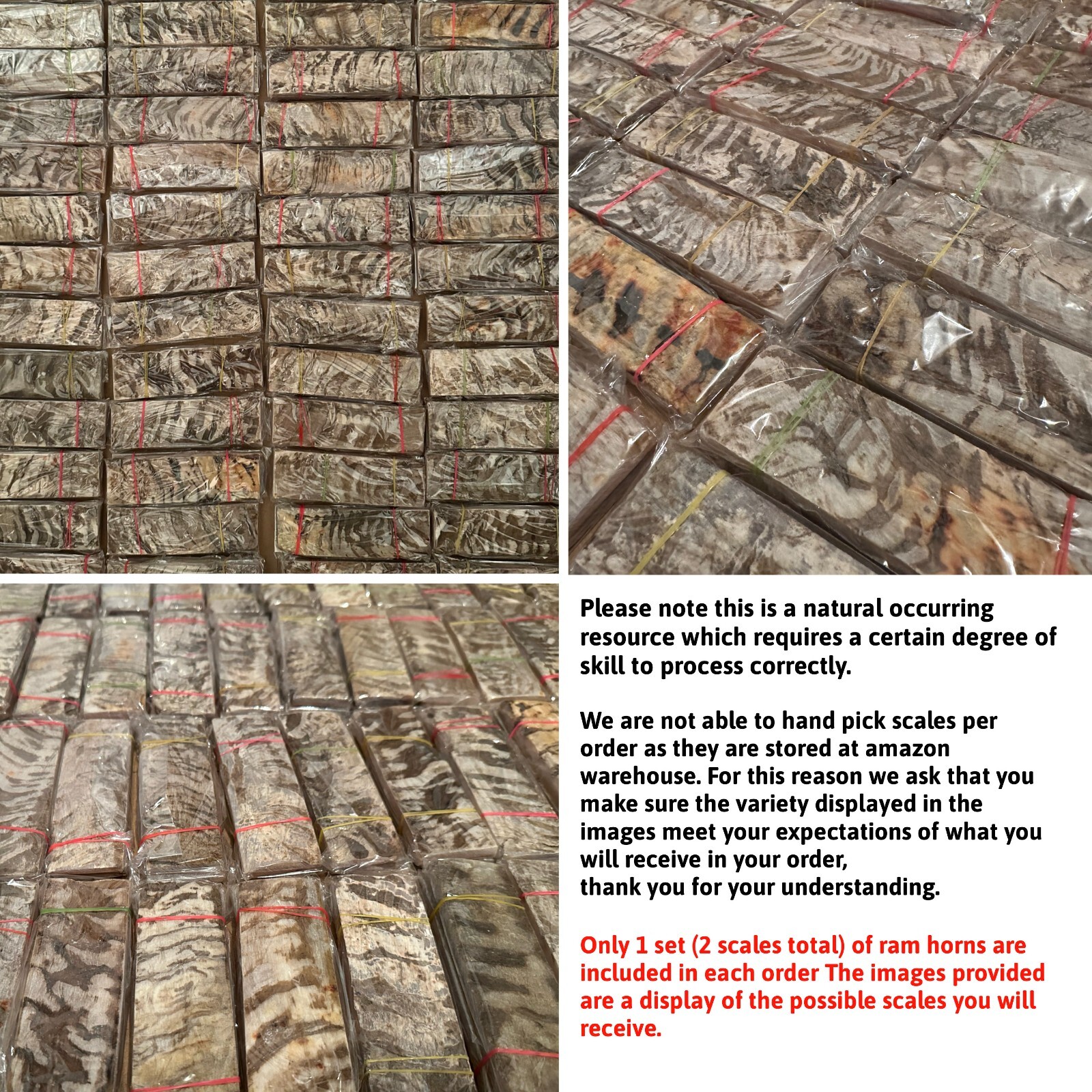 Ram Horn Knife Handle Making Blanks Natural material DIY Crafting Scales