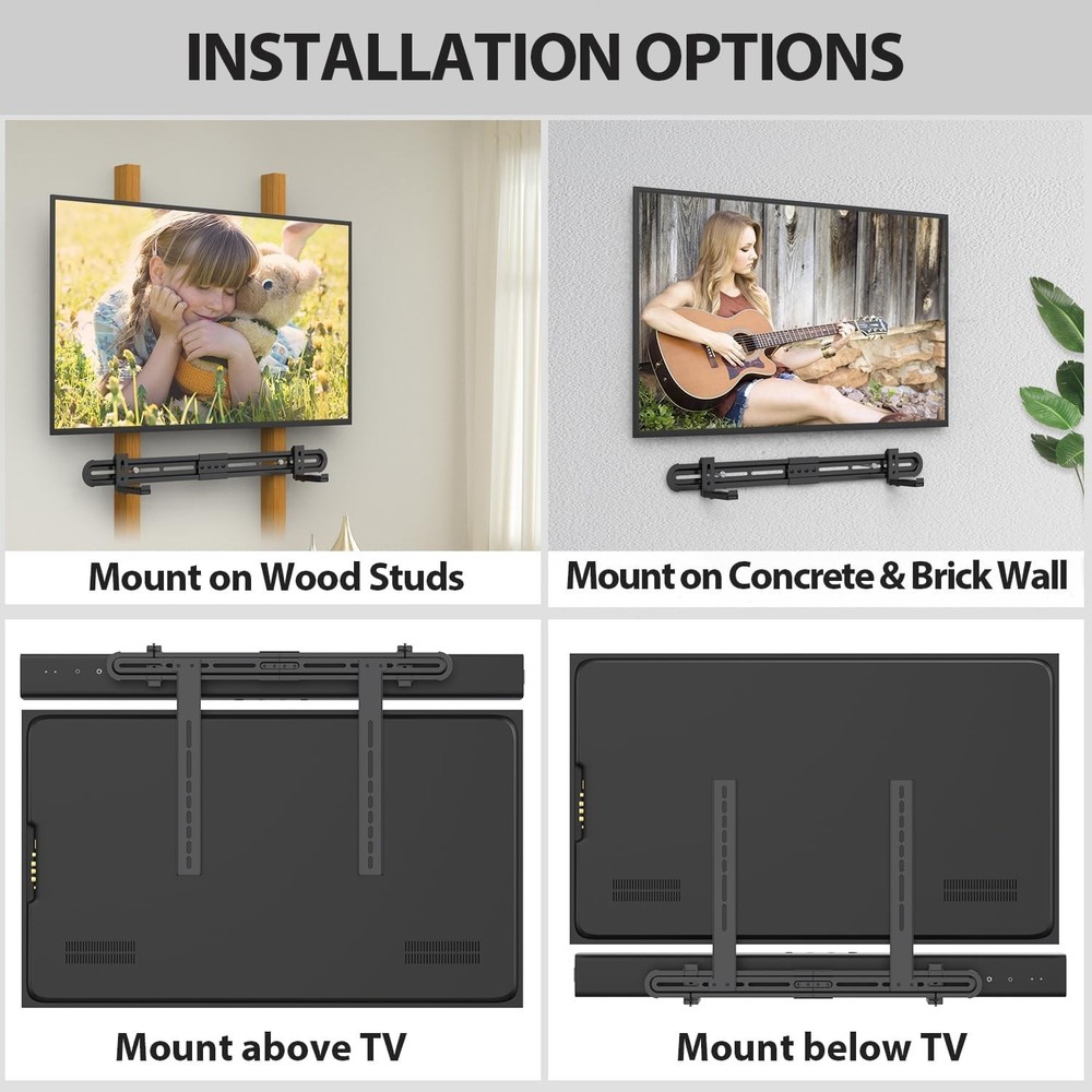 Versatile Sound Bar TV Bracket - Adjustable Holder, Easy Installation