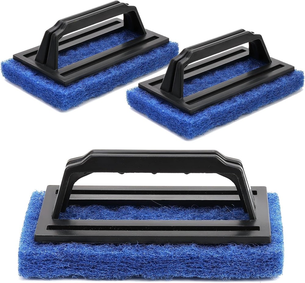Caydo Screen Printing Scrub Pad for Cleaning Screen Frame Meshs, 3 Pack Blue Scr