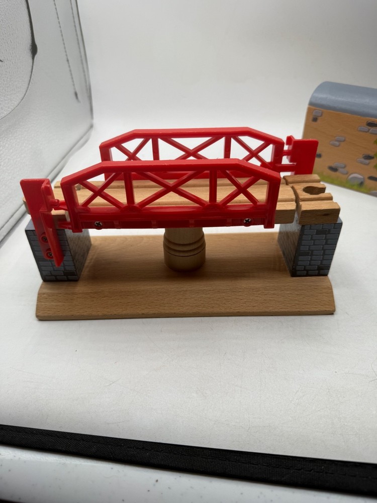 Melissa & Doug Swivel Bridge Wood Train Set Missing Some Pieces