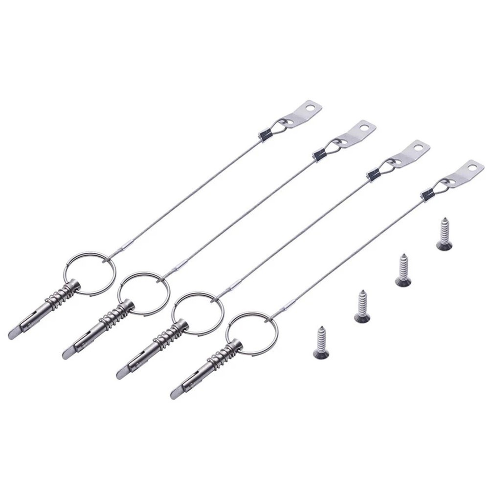 Spring Loaded Quick Release Pin Set 4PCS for Marine Deck Hinge Support Poles