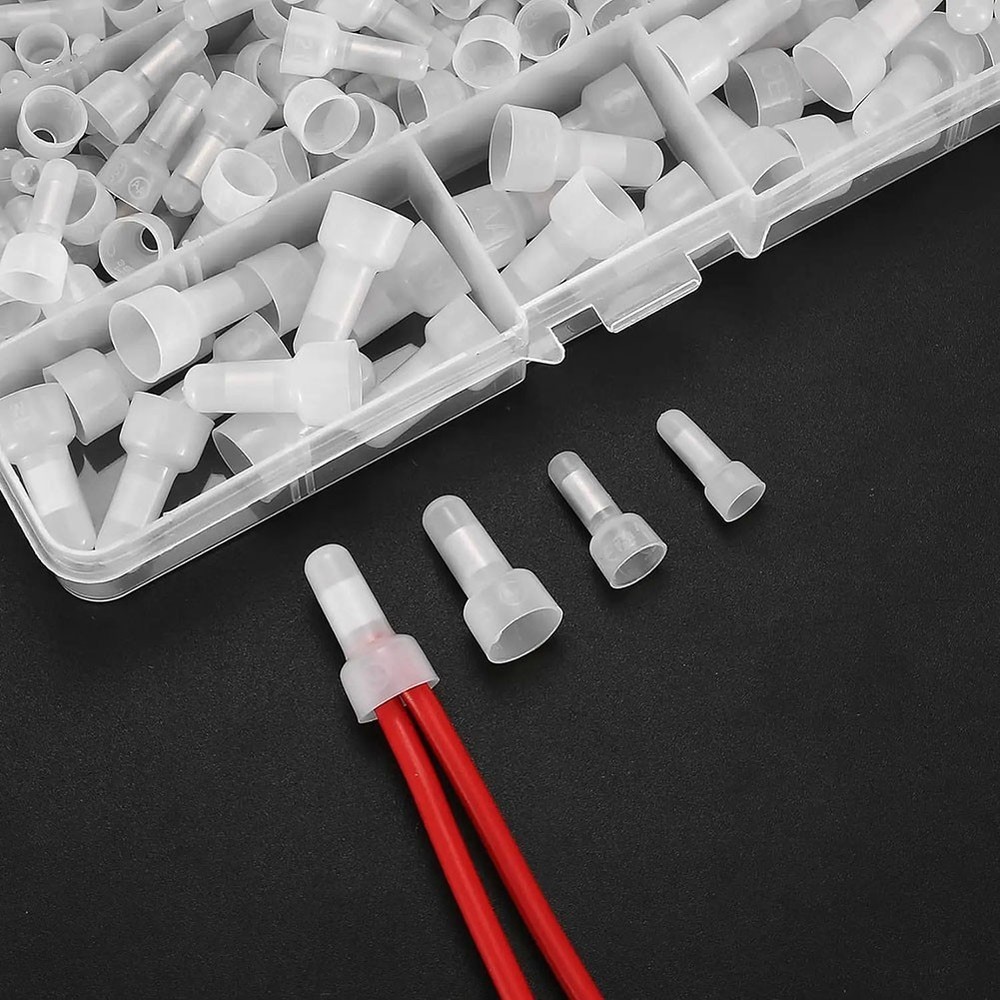 Electrical Connector Set 200 Pcs Nylon Closed End Terminals for Versatility