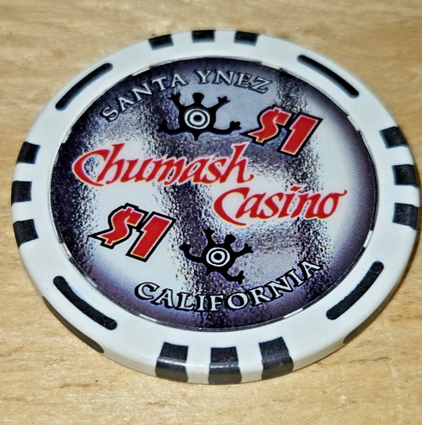 Indian Chumash Casino 1.00 Santa Ynez California Chip Chips Native American