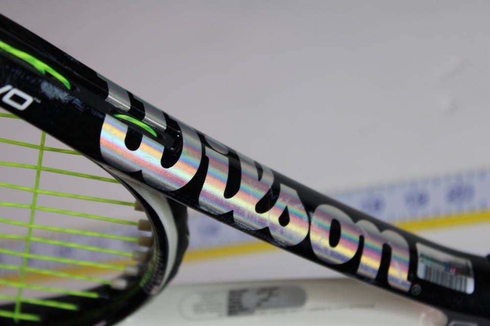 Wilson N Code Six-Two Tennis Racket, 4 3/8, black white
