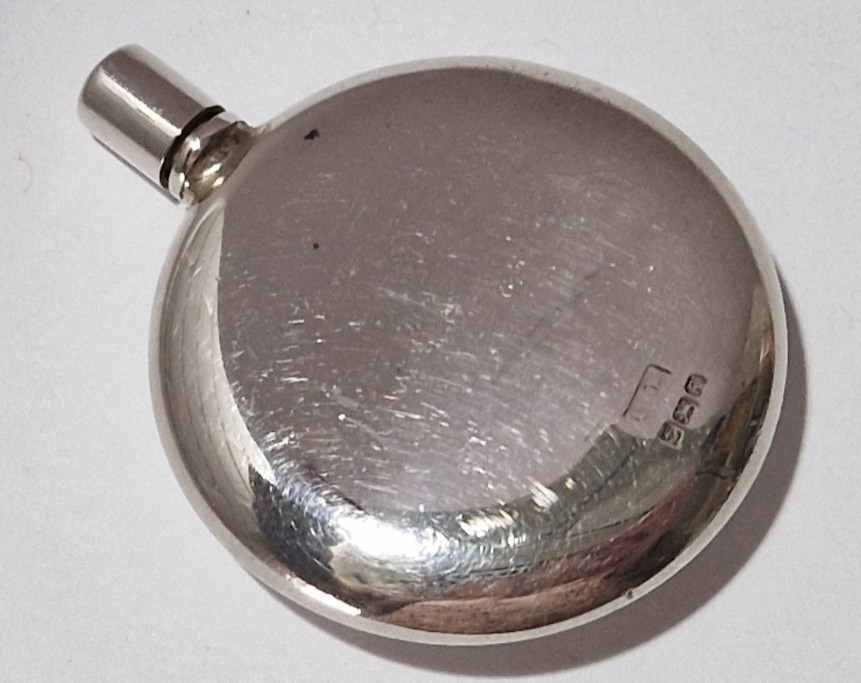 MINIATURE HANDBAG PERFUME BOTTLE - HALLMARKED STERLING SILVER
