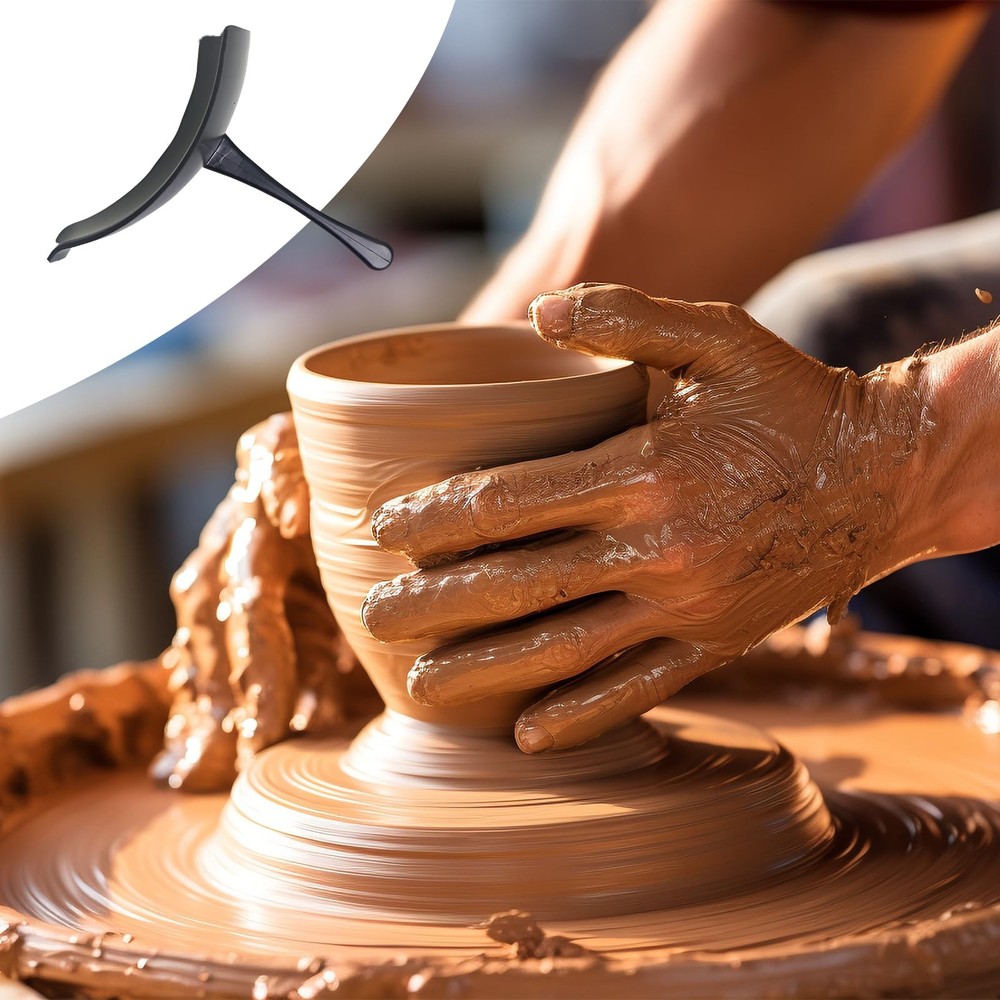 2 Pack Clay Centering Tool for Pottery - Wheel Throwing Shaping Aid, grey