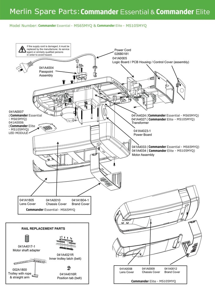 Genuine Merlin LED Module Commander Essential (MS65MYQ)