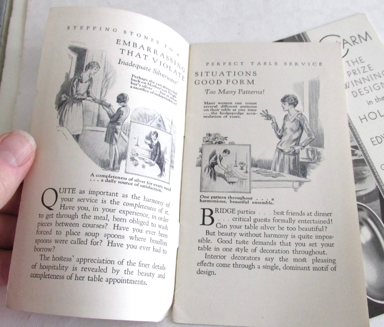 1920 HOLMES & EDWARDS SILVER CO Booklet Stepping Stones to Perfect Table Service