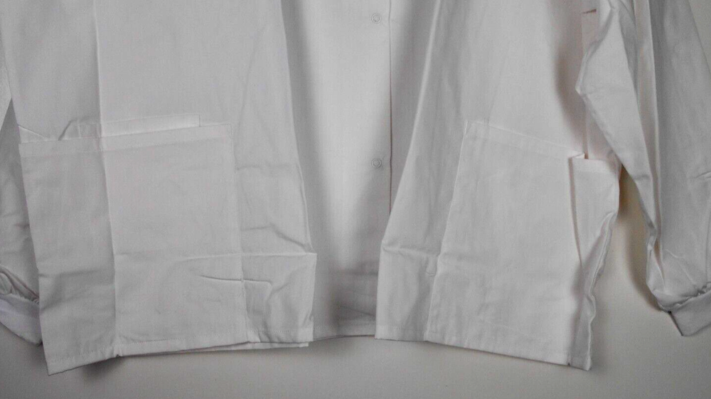 ALL HEART WHITE button-down Lab Coat 5XL NO COLLAR