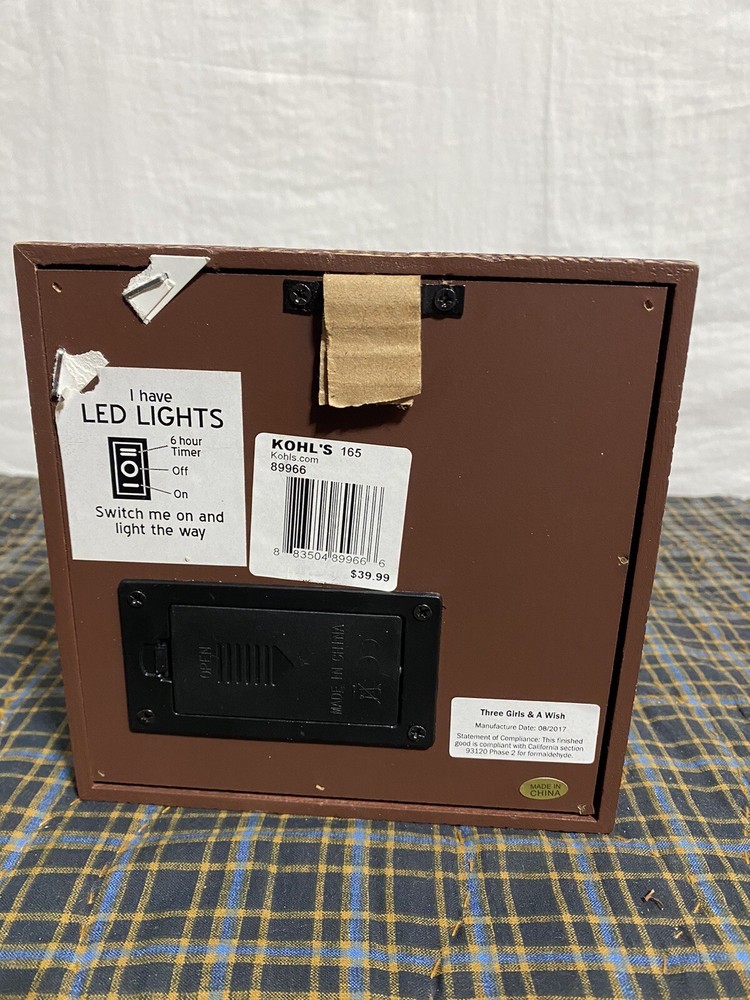 Pre-lit “Child is born” Christmas box