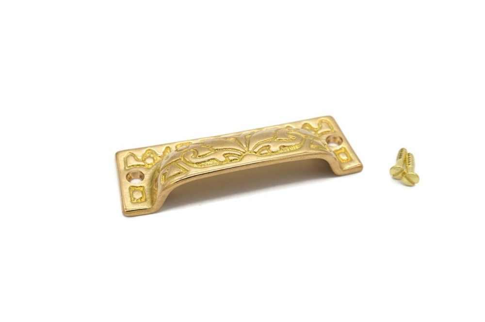 Brass Bin Pull Victorian Eastlake Bin Cup Pull Marine Cabinet Pull Boat Bin Pull