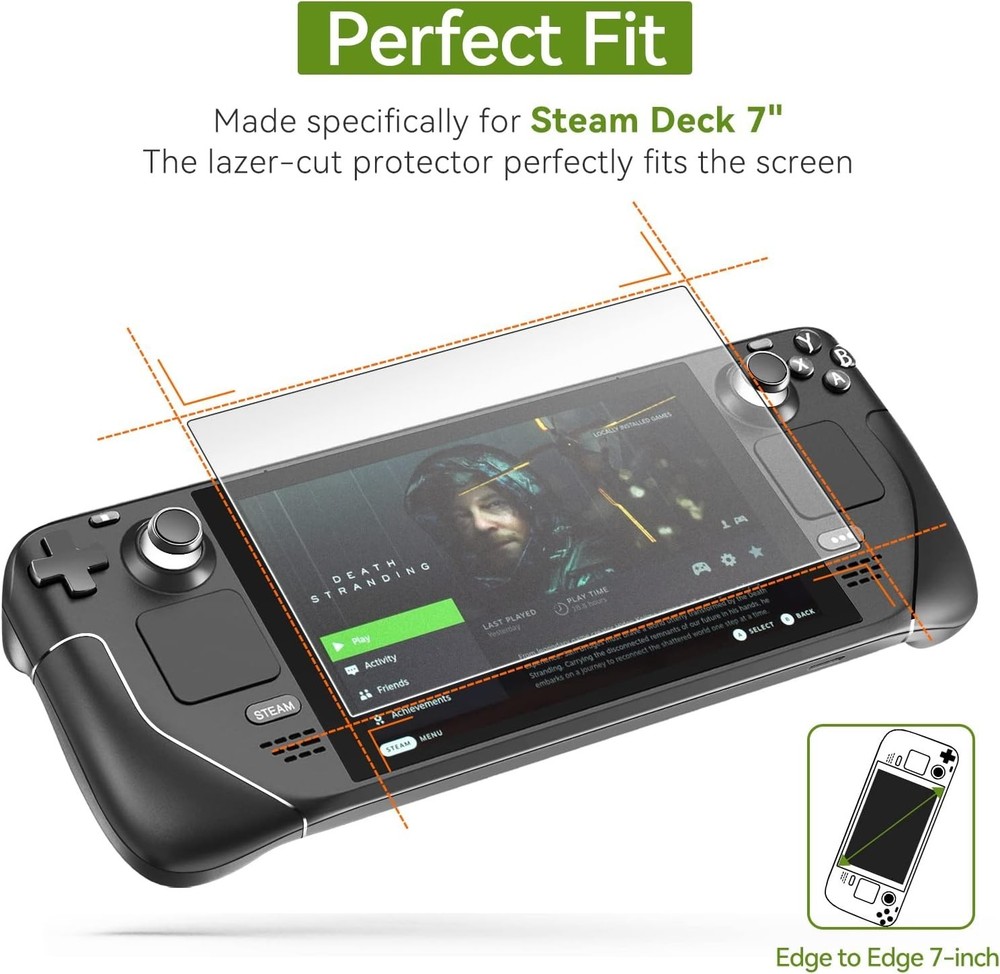 2-Pack Anti-Scratch Etched Matte Screen Protector for Steam Deck OLED
