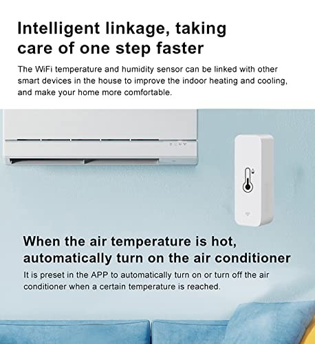 WiFi Temperature Humidity Sensor: Indoor Thermometer Hygrometer wit... Fast Ship