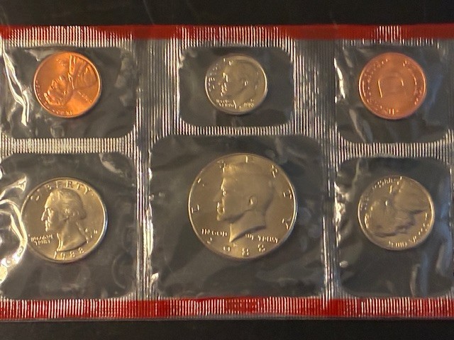 Three U.S. Mint Sets: 1971-S, 1988, 1988-D
