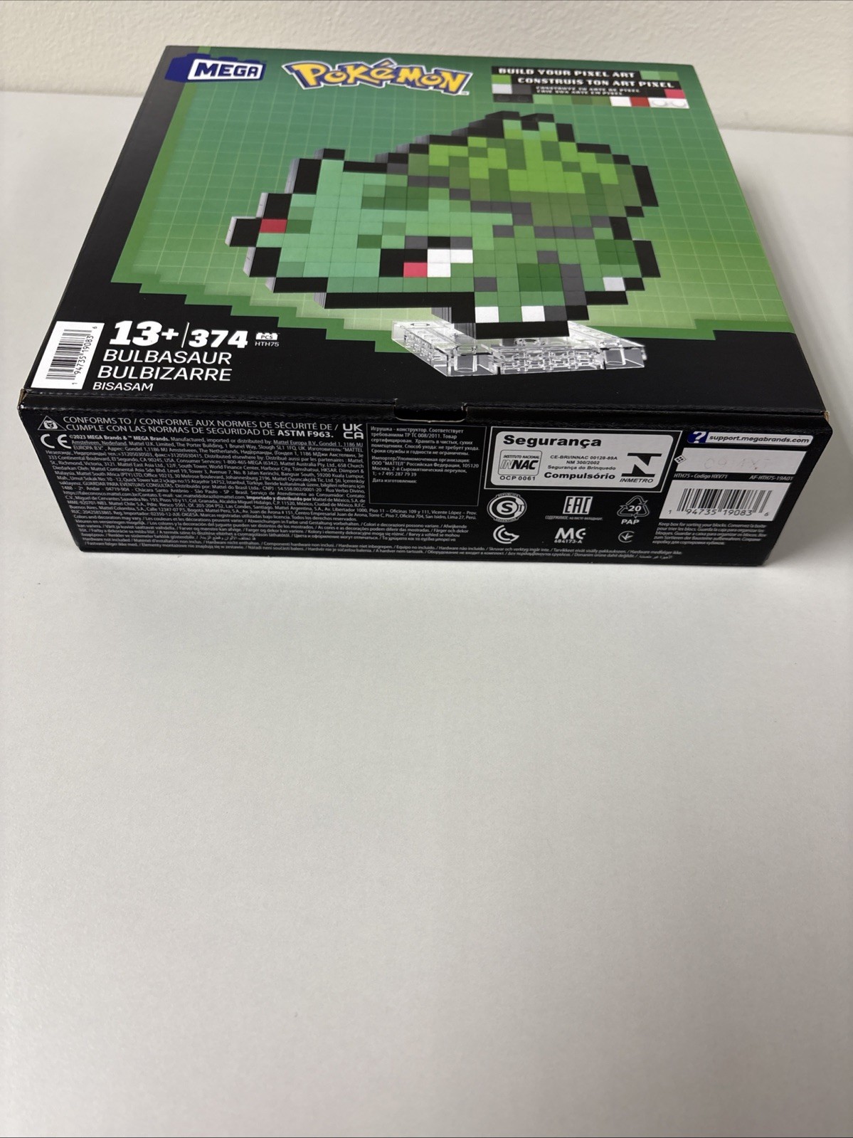 MEGA Pokemon Bulbasaur Pixel Art Building Kit - 374 pcs - New Sealed G62