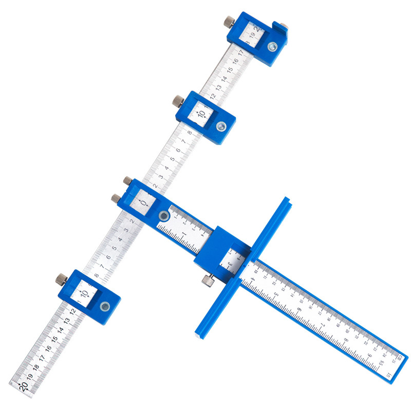 1PC Cabinet Hardware Jig Tool with Adjustable Punch Locator Drill Guide Template