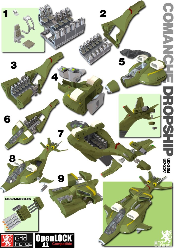 2nd Dynasty 25mm Wolfram UD-25M Comanche Dropship