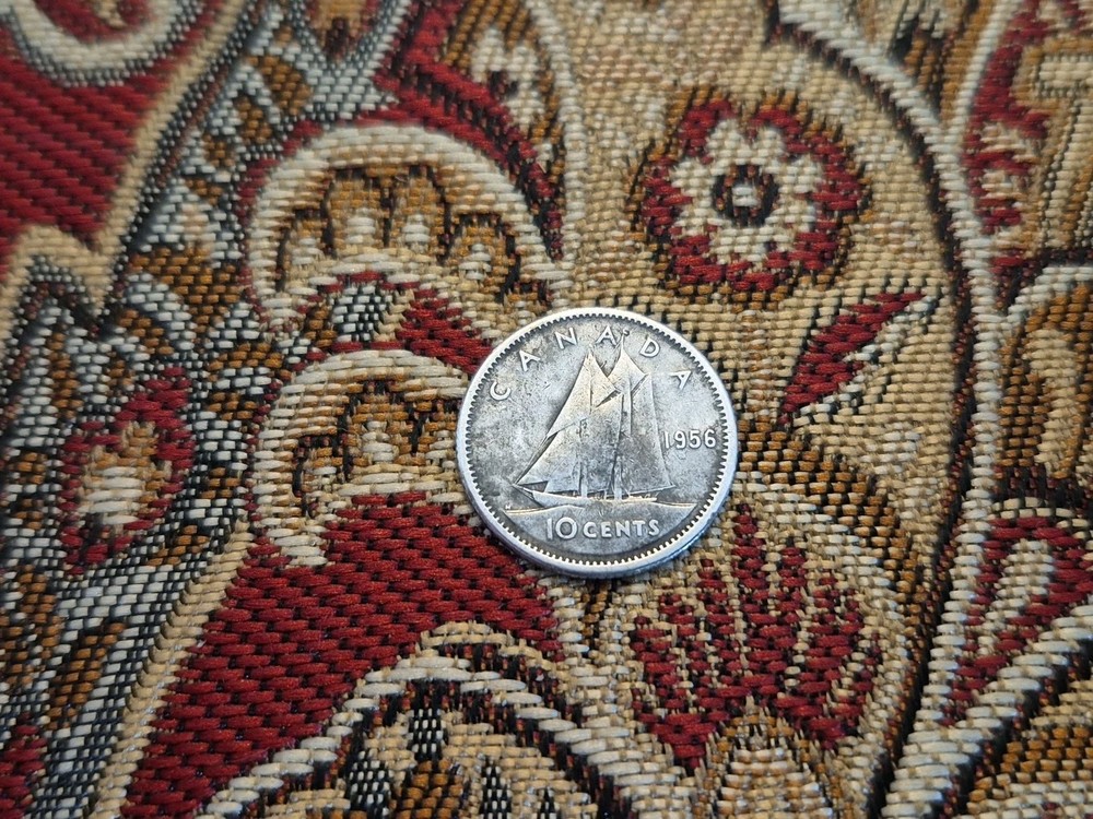 1956 Canada Dime 10 Cents Silver