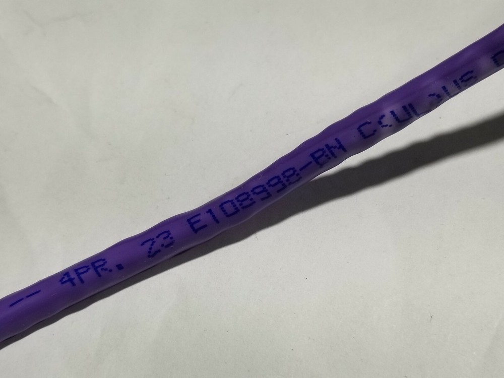West Penn Wire 4246 23/4P CAT6 UTP Riser Network Cable CMR Violet /100ft