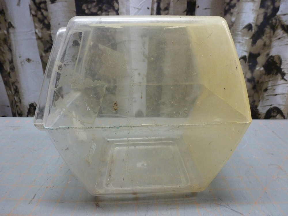 (J) VTG EMPTY (Lemon Head) Pan Ferrara Candy Counter Jar, Plastic Container