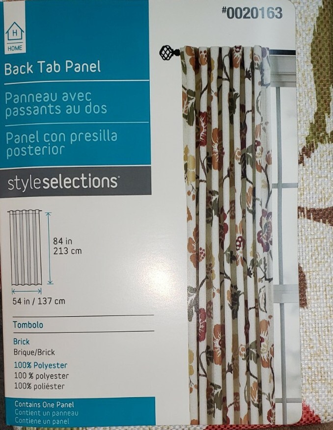 HOME Style Selections back tab Single panel #0020163 54x84" New