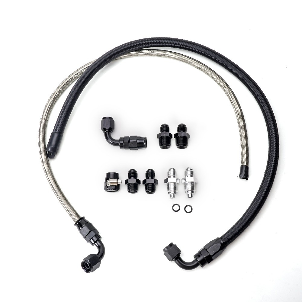 Universal 6AN Power Steering Pump Hose Kit For GM LS Swap Pressure Return Line