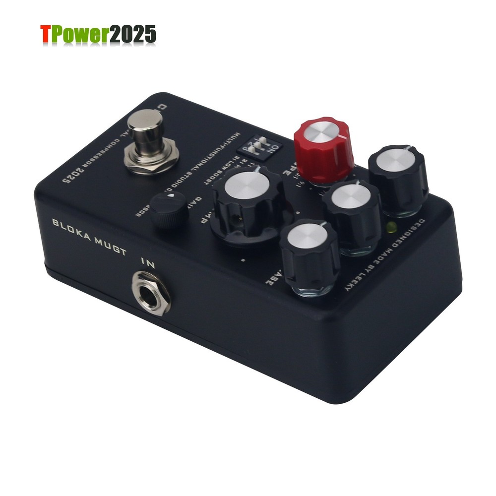 2025 Version Camera Black Electric Guitar & Bass Compressor Pedal Multifunction