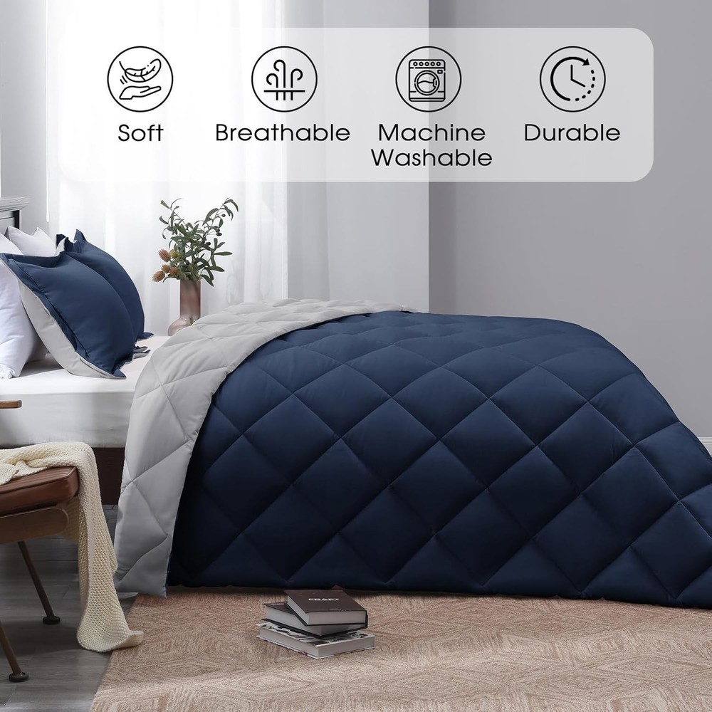 Queen Comforter Set Navy Blue Comforter Set Queen Size Reversible Bed Comforter