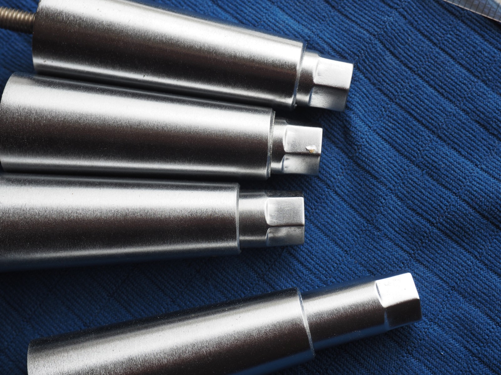 Set Four KASON 4" Tapered Steel Adjustable Legs Industrial Commercial 4-15/16"