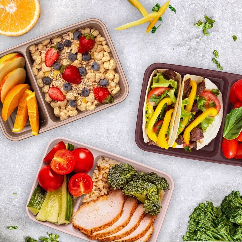 20PC Reusable Meal Prep Containers Stackable BPA Free Microwave Freezer Safe