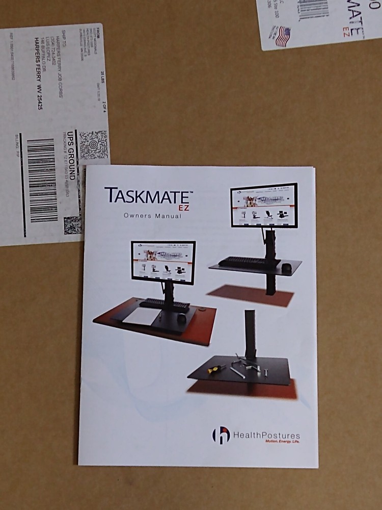 TaskMate EZ 6400 Sit-Stand Workstation Steel Frame Mountable Adjustable Tilt