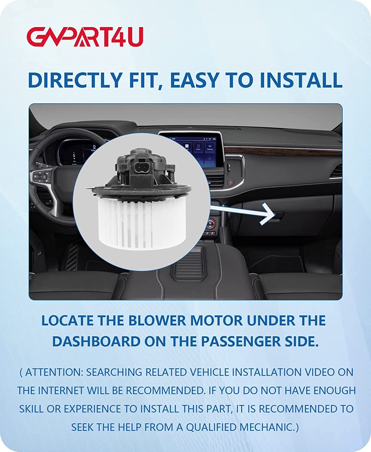 A/C Heater Blower Motor Fan Cage For Chevy GMC 1500 2500 Yukon Cadilla 2007-2013