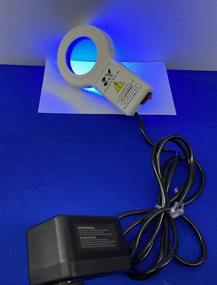 STOCKER & YALE VISION ILLUMINATOR MICROSCOPE RING LIGHT WITH 973-365 BLACK LIGHT