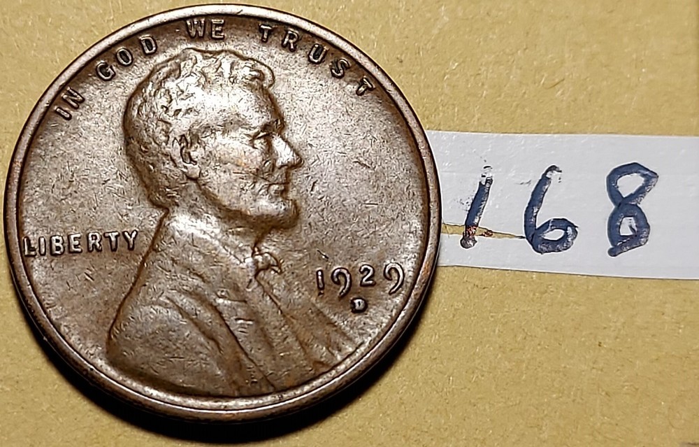 1929-D Lincoln Wheat Cent  VF  #168