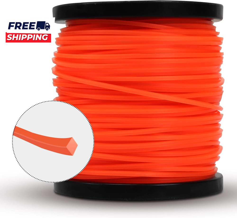 String Trimmer Line Square Orange Heavy Duty Eater String Premium Nylon