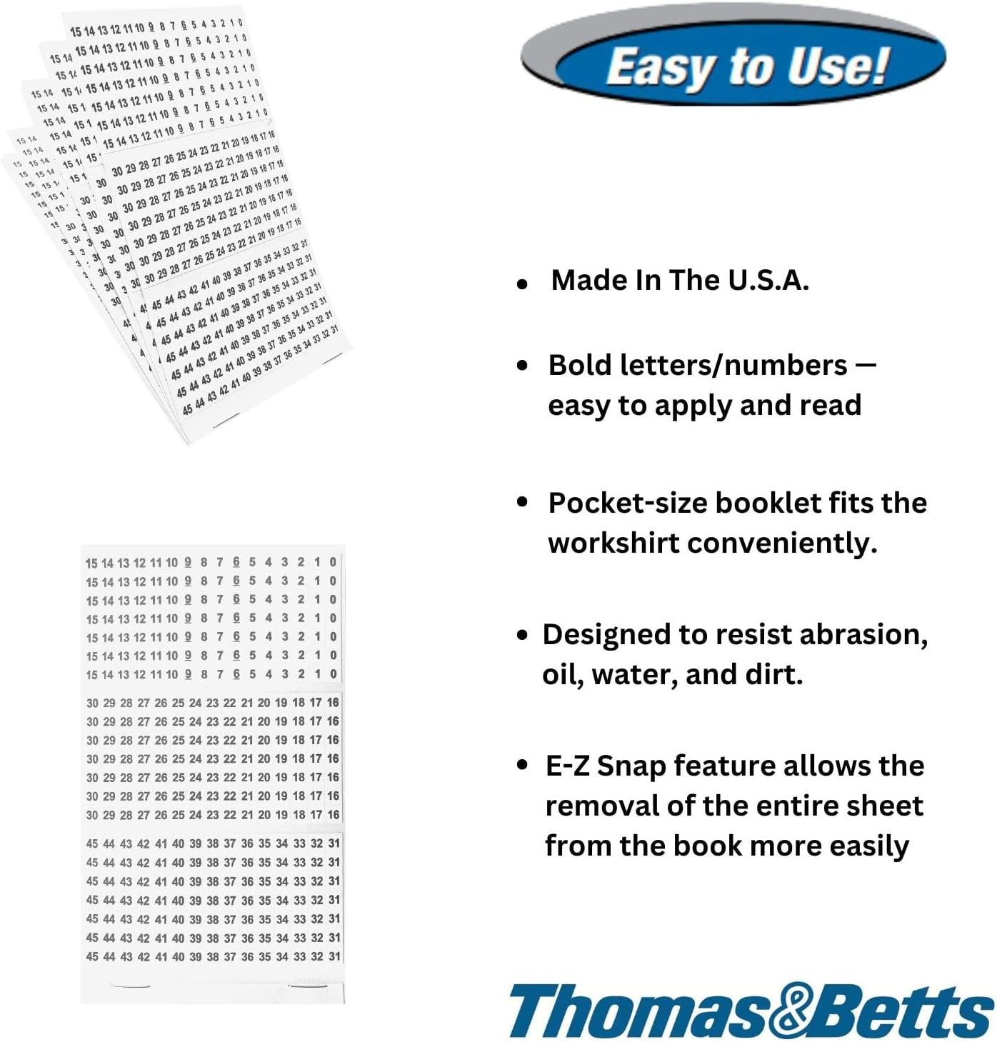 T&B T&B-WM-0-45 WIRE MARKERS