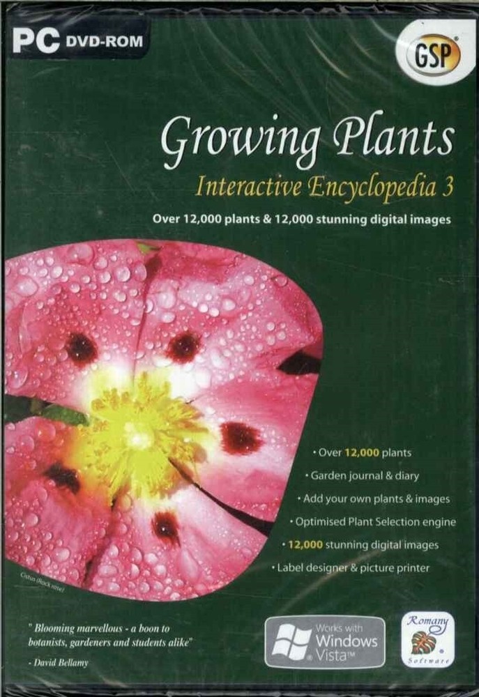 Growing Plants, Interactive Encyclopaedia 3, PC, XP NEW