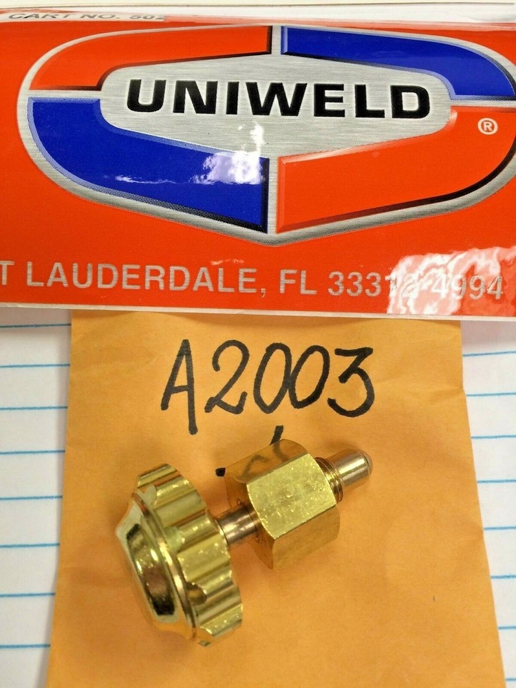 Uniweld A2003 Valve Stem Assembly, For Uniweld Welding Torches & Cutters
