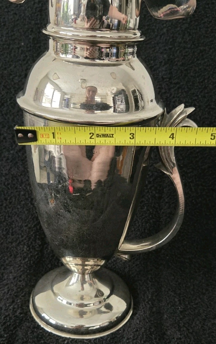 VTG Restoration Hardware Repro Art Deco Silver Plated Rooster Cocktail Shaker