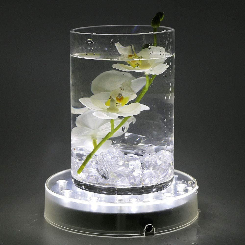 Led Light Base - 6 Inch Round Display 6 Inches, Bright White