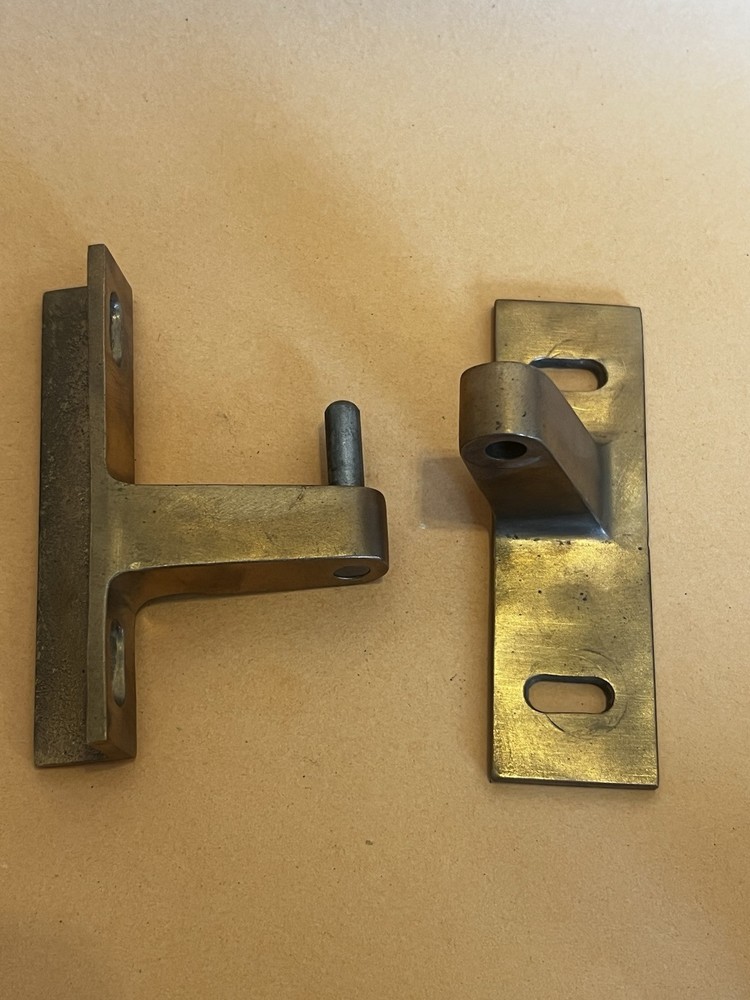 Vintage Brass Offset Pivot Hinge 4pcs
