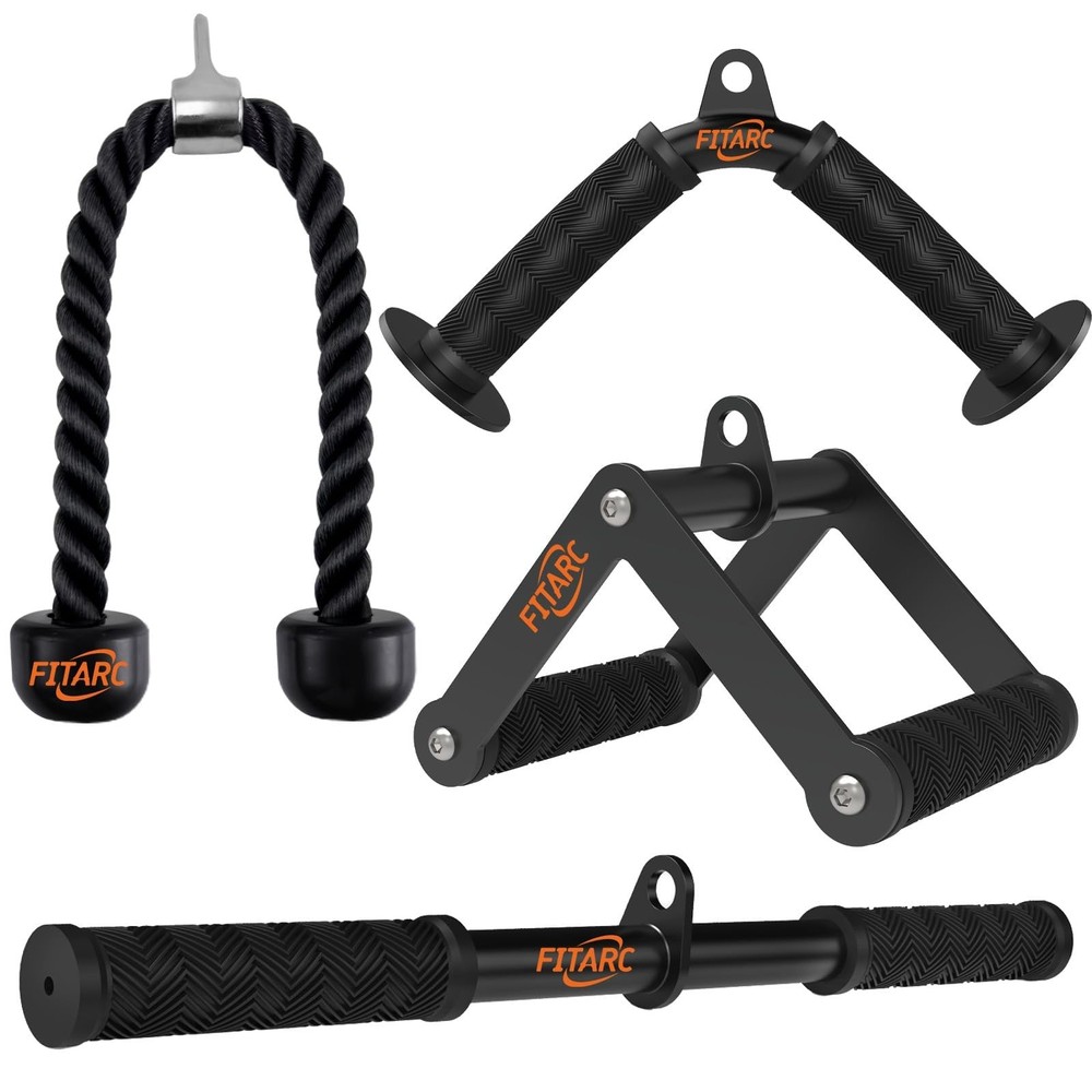 Cable Machine Attachment Set for Gym & Home Workouts, LAT Pulldown Attachment...