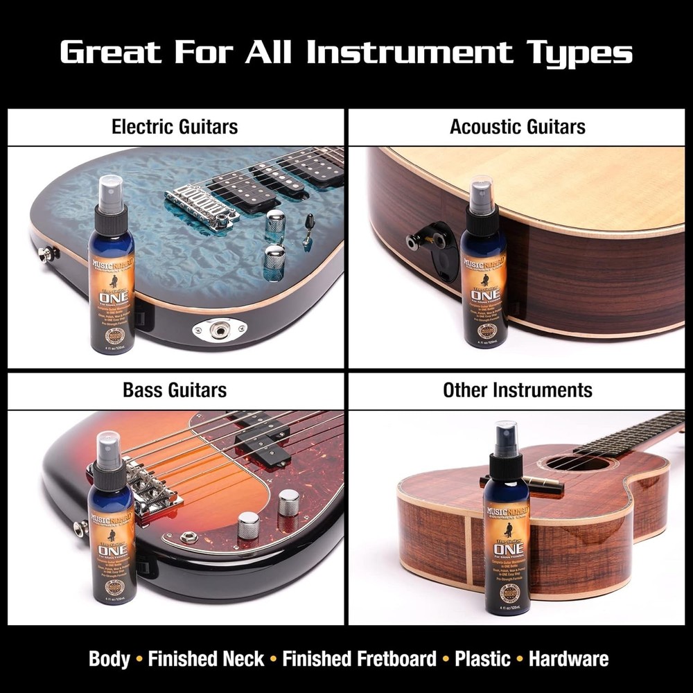 5-Piece Guitar Cleaning Kit with Microfiber Cloths