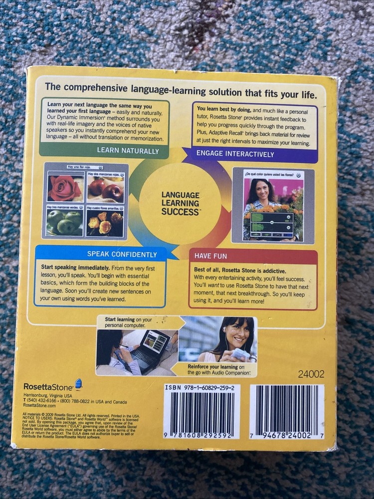 Rosetta Stone Espanol Version 3 w/ Headphones 2009 - Windows/Mac