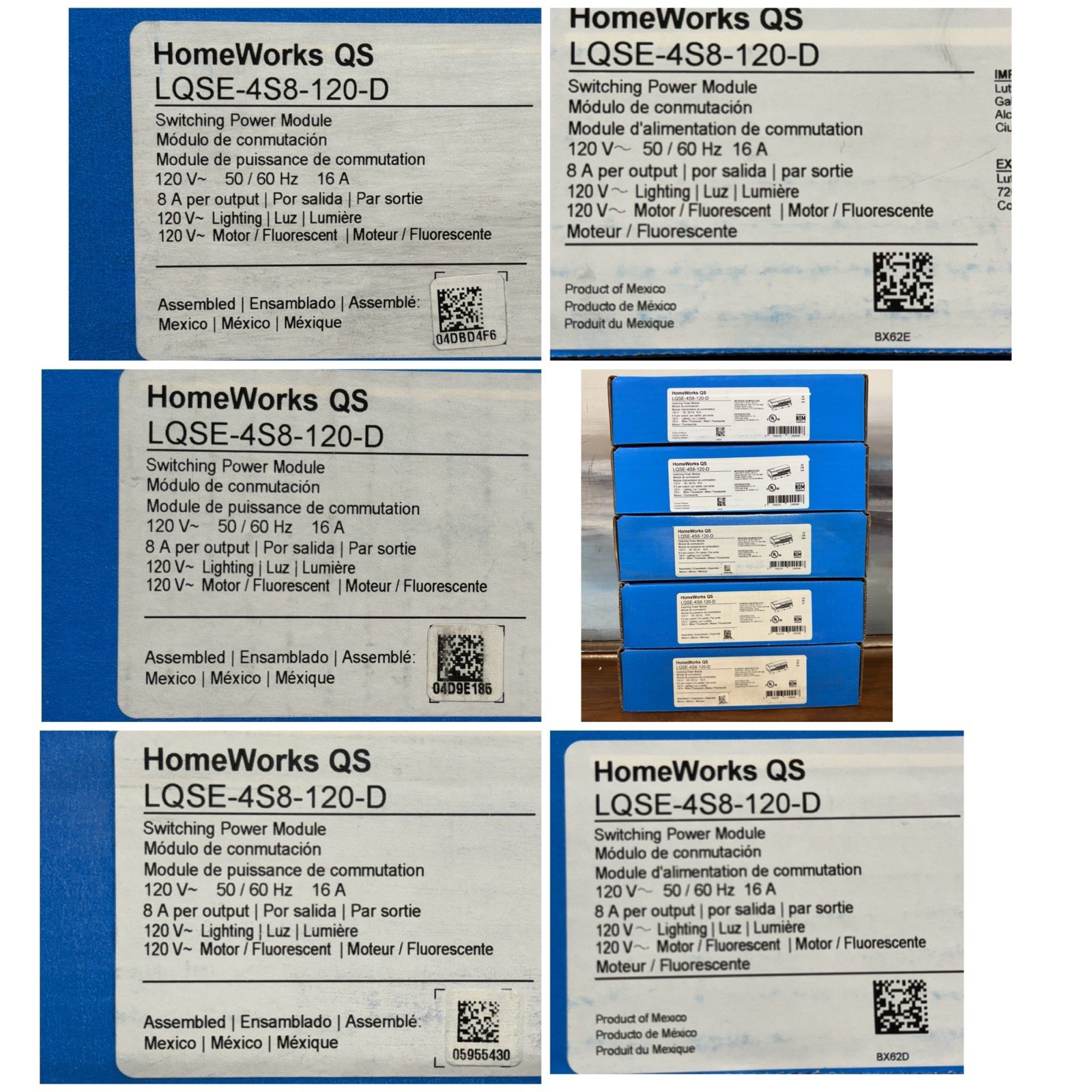 Lutron HomeWorks QS LQSE-4S8-120-D Switching Power Module - ( PRICE FOR 1 UNIT